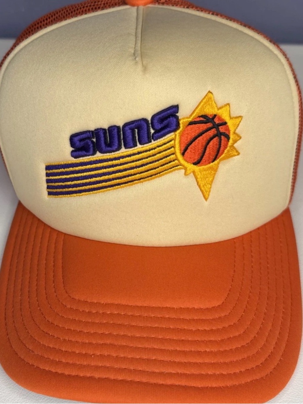 Mitchell & Ness Phoenix Suns Orange Cream Trucker Hat NEW